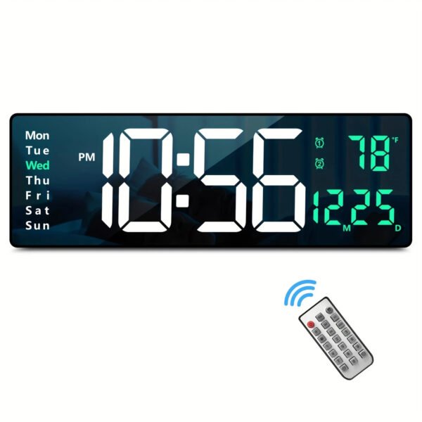Digital Wall Clock with LED Display