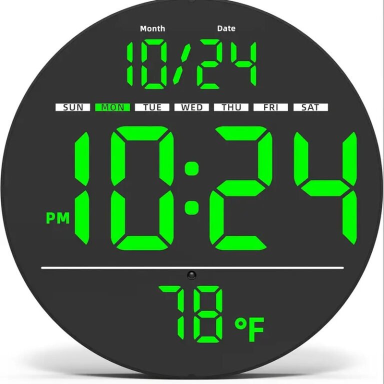 Digital Wall Clock with Large LED Display