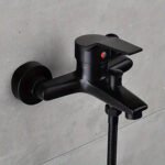 Modern Black Brass Bathroom Faucet