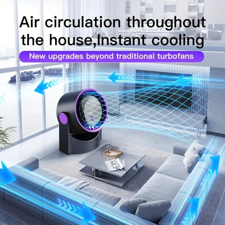 Stylish USB Charging Fan Adjustable Powerful Blower with Digital Display
