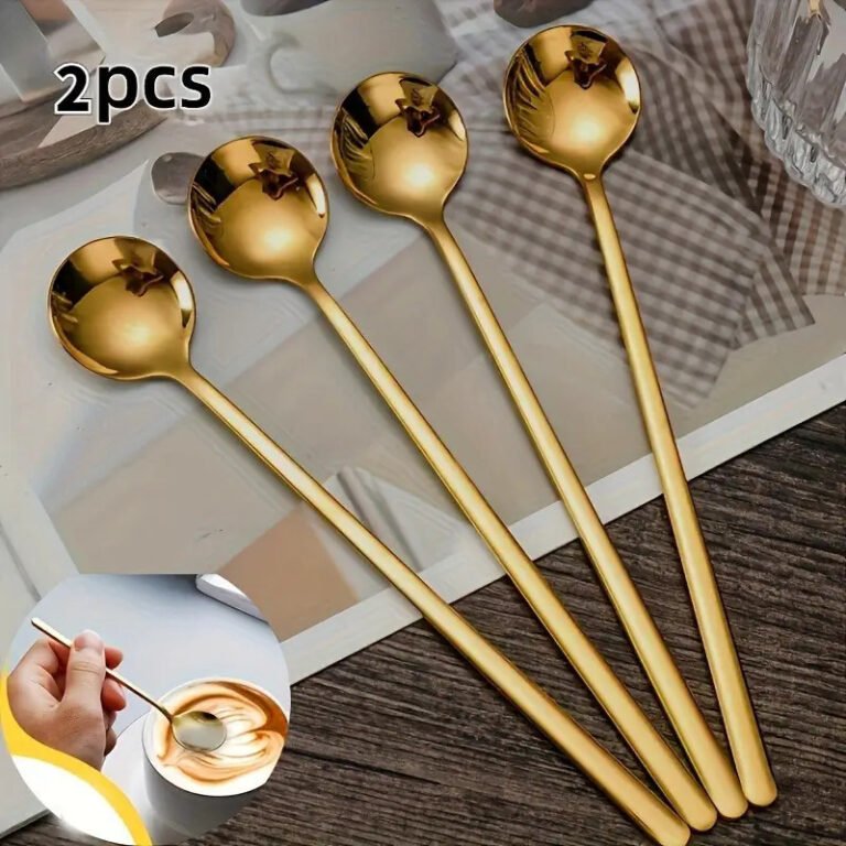2 Pack Premium Golden Espresso Spoons