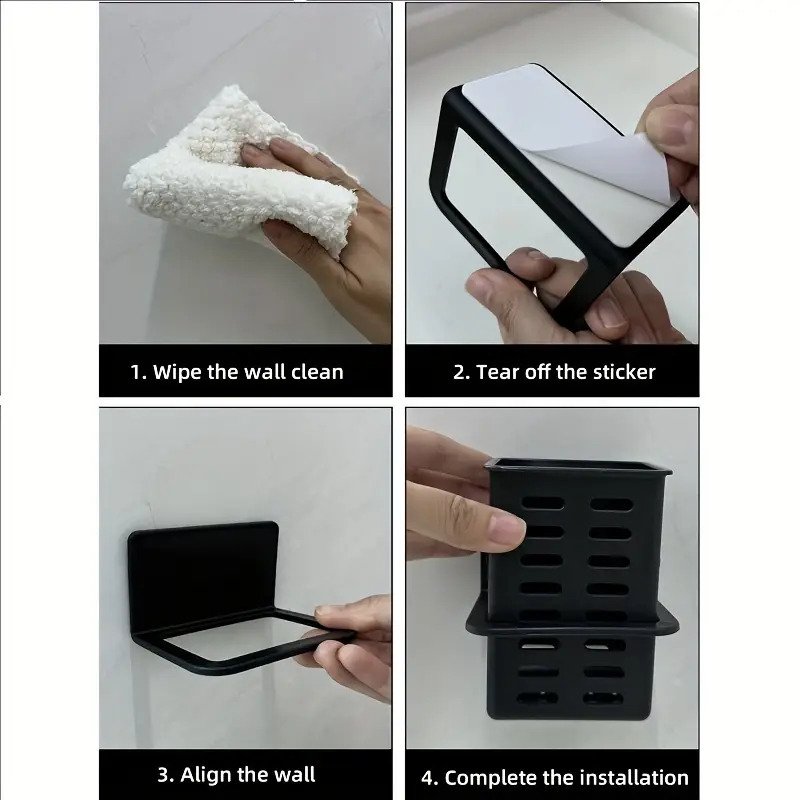 3pcs Wall Mounted Toothbrush Storage Rack3