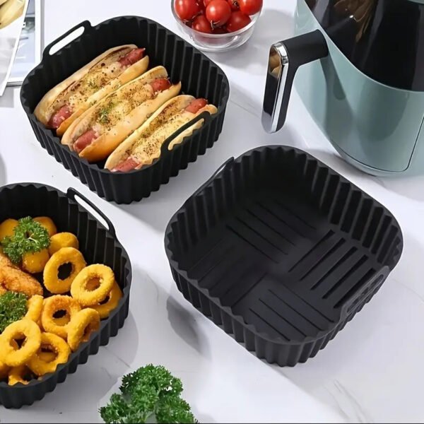 Black Air Fryer Silicone Pot