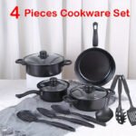 Black Stoneware Cookware Set