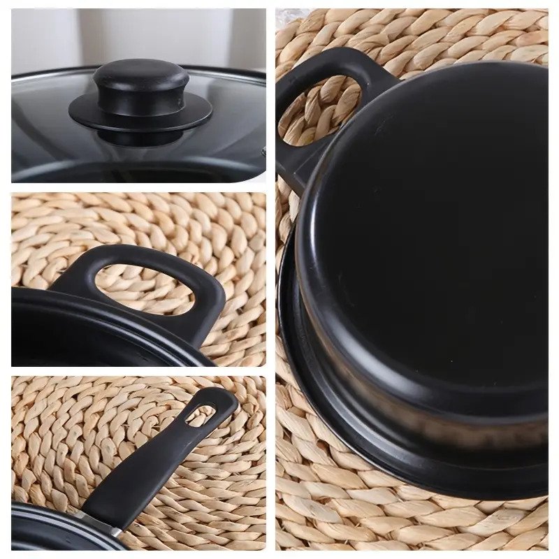 Black Stoneware Cookware Set3