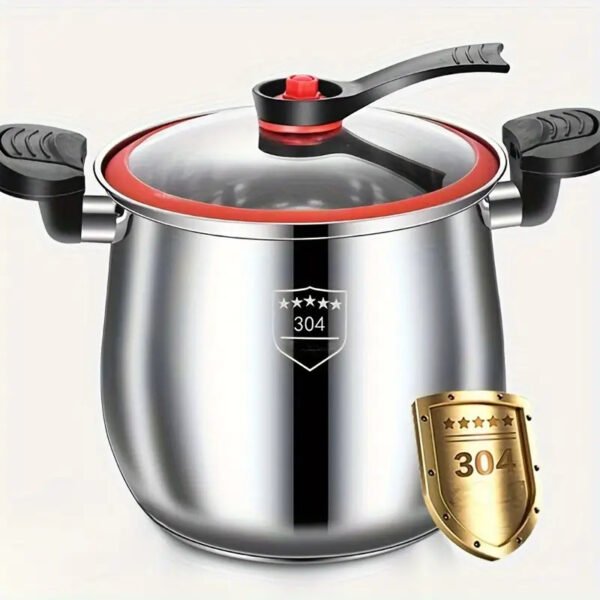 Cooking Pot with Black & Red Design