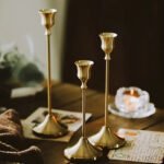 Copper Color Candlestick Set