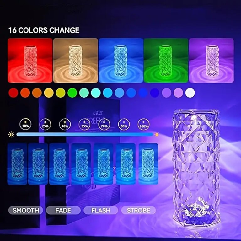 Crystal Diamond Rose Touch Control