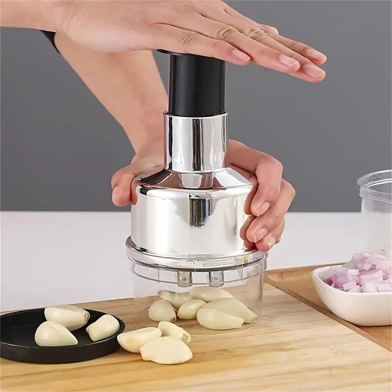Manual GarlicPress and Food Chopper 3