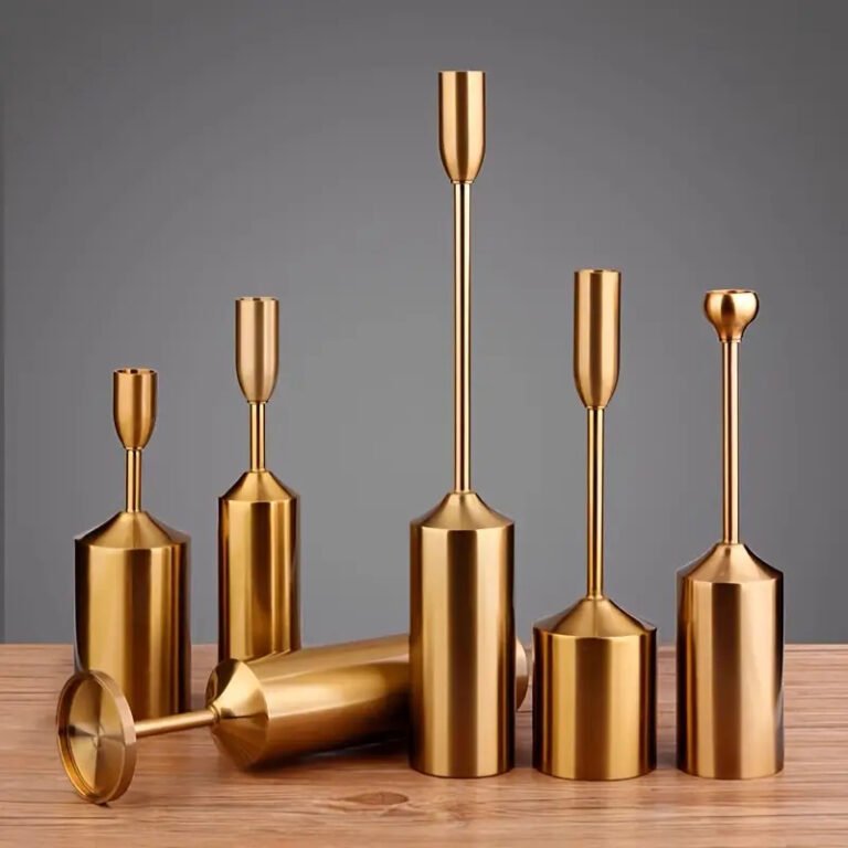 Metallic Polished Tabletop Candle