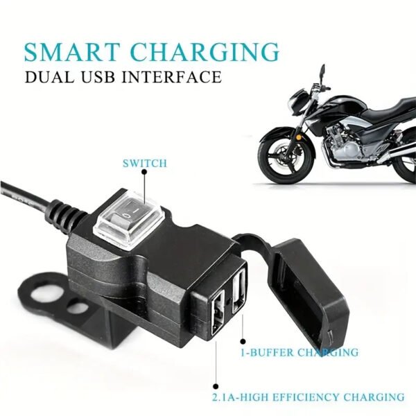 Motorcycle Handlebar USB Charger