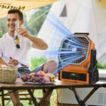 Portable Camping Fan with LED Light