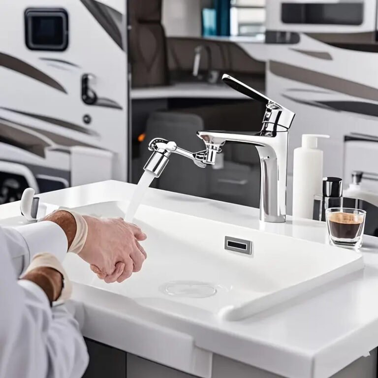 Rotating bathroom faucet nozzle