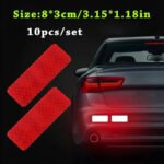 10pcs Car Bumper Reflective Stickers