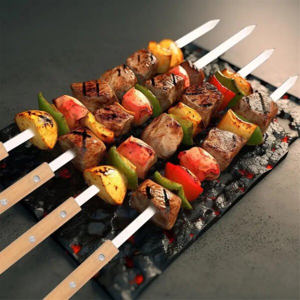 12pcs Steel BBQ Skewers