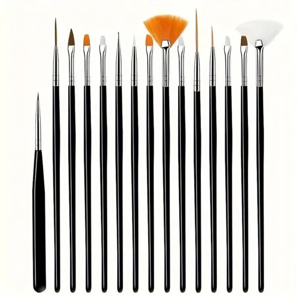 15pcs Fine Detail Paint Brush Set