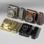 1pc Black Metal Cabinet Lock