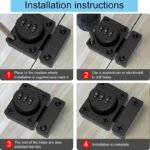 1pc Black Metal Cabinet Lock