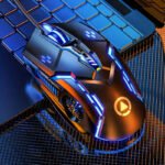 Silver Carved Mechanical Gaming Mouse
