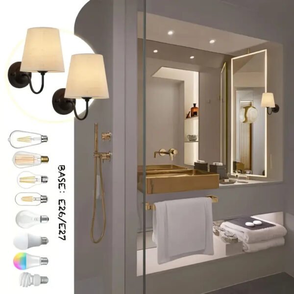 2 modern wall lamps