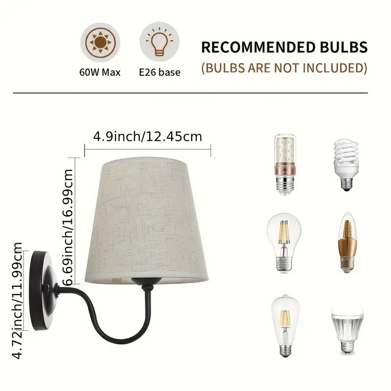 2pcs Industrial Retro Wall Light