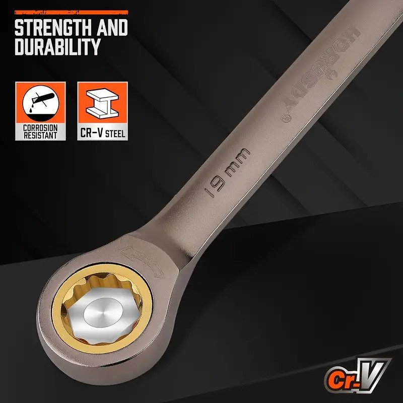 Black Nickel Alloy Ratchet Wrench