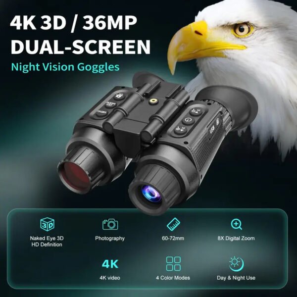 4K 3D Dual Screen Night Vision Goggles