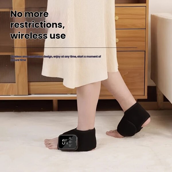 An ankle heating massager for relaxation