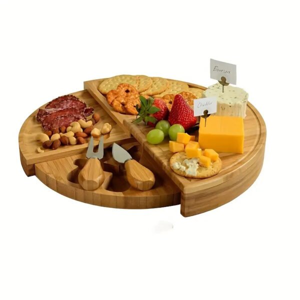 Bamboo Drawer Cheese Knife Set