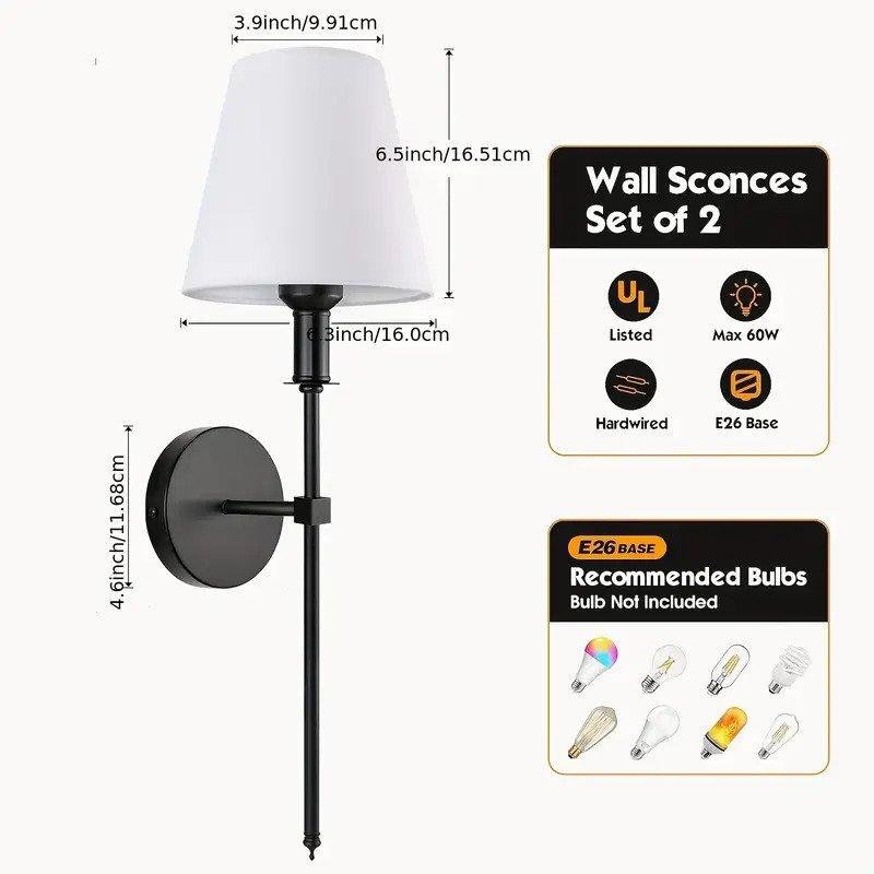 Black Antique Style Wall Lamp