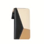 Color Block Long Wallet Women'S Clutch