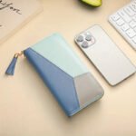 Color Block Long Wallet Women'S Clutch