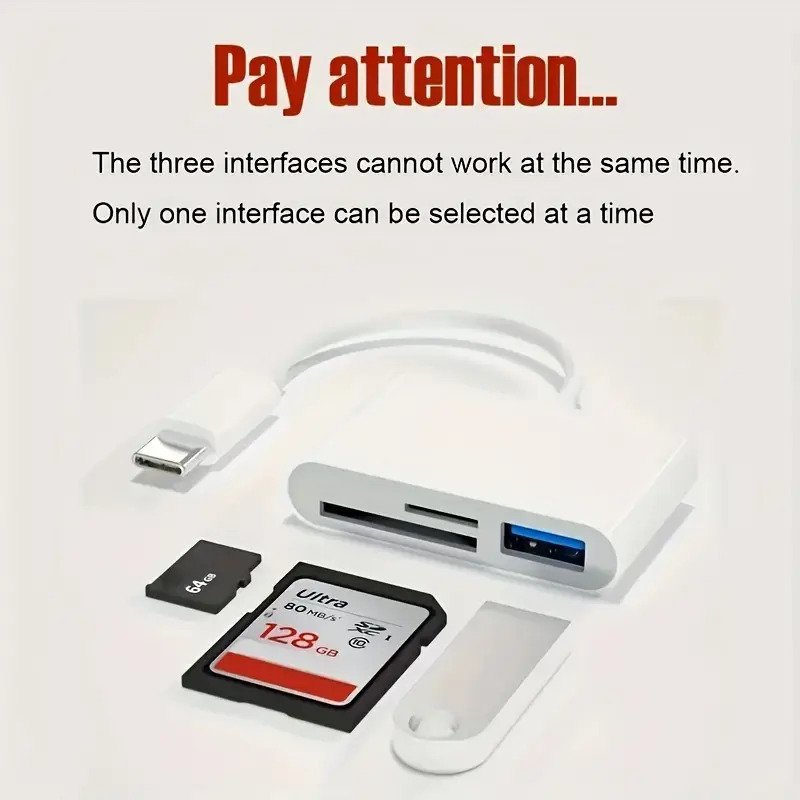 Compact USB C to SD Card Reader