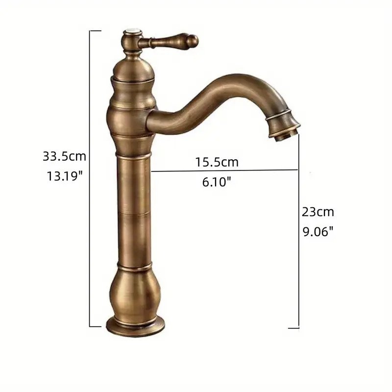 Elegant Brushed Golden Bathroom Faucet