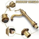 Elegant Brushed Golden Bathroom Faucet