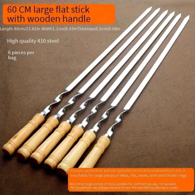 Flat Skewers with Wooden Handle