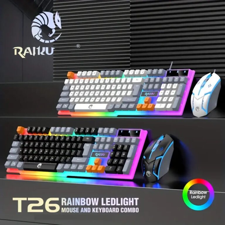 Gaming Glowing Keyboard And Mouse Set