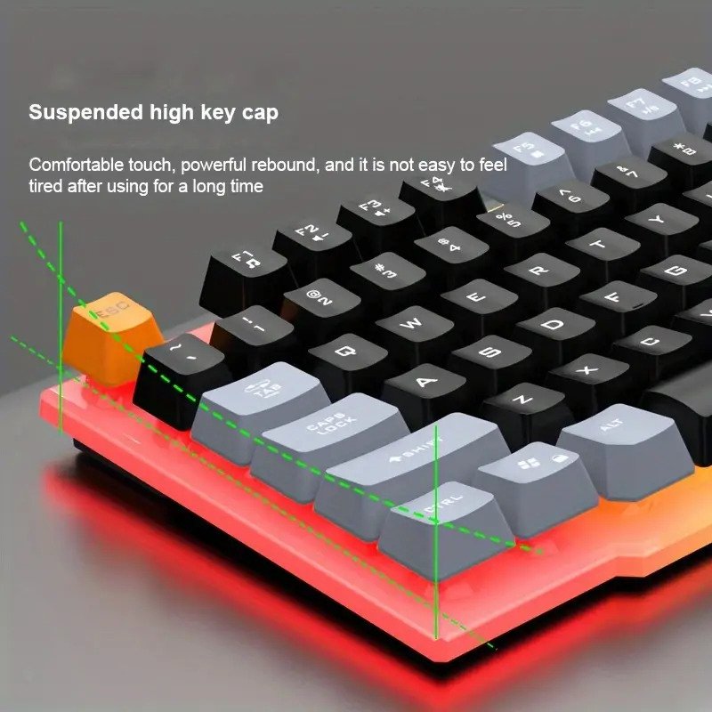 Gaming Glowing Keyboard And Mouse Set