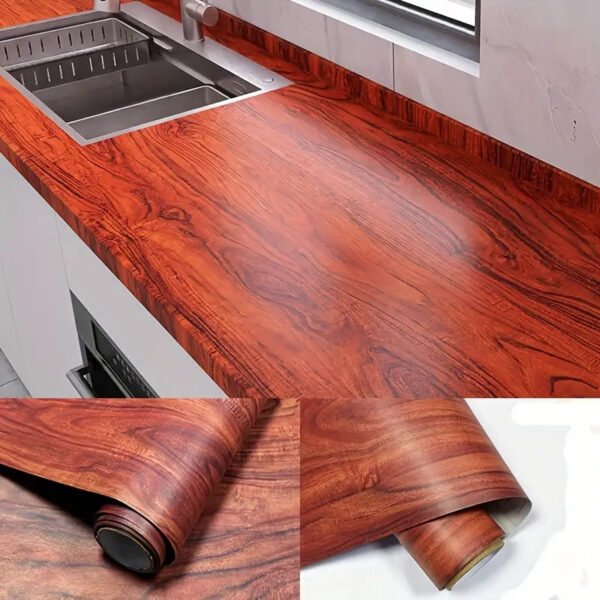 Glossy Wood Grain Wallpaper