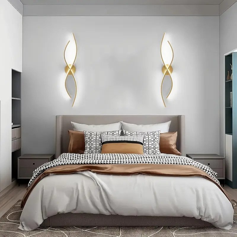 Golden Modern LED Wall Sconce