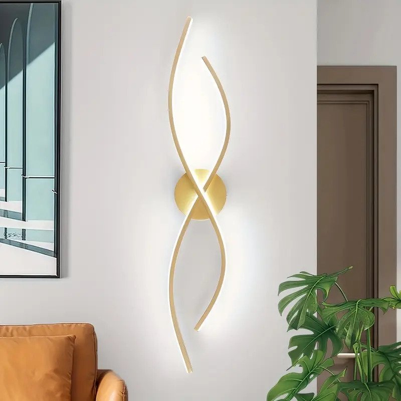 Golden Modern LED Wall Sconce