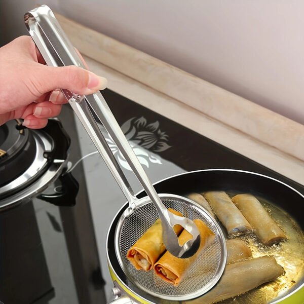 Kitchen Strainer Tongs Set for Frying and Cooking