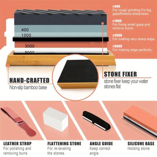 Knife Sharpening Stone Set