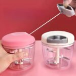 Manual Garlic Press and Vegetable Chopper