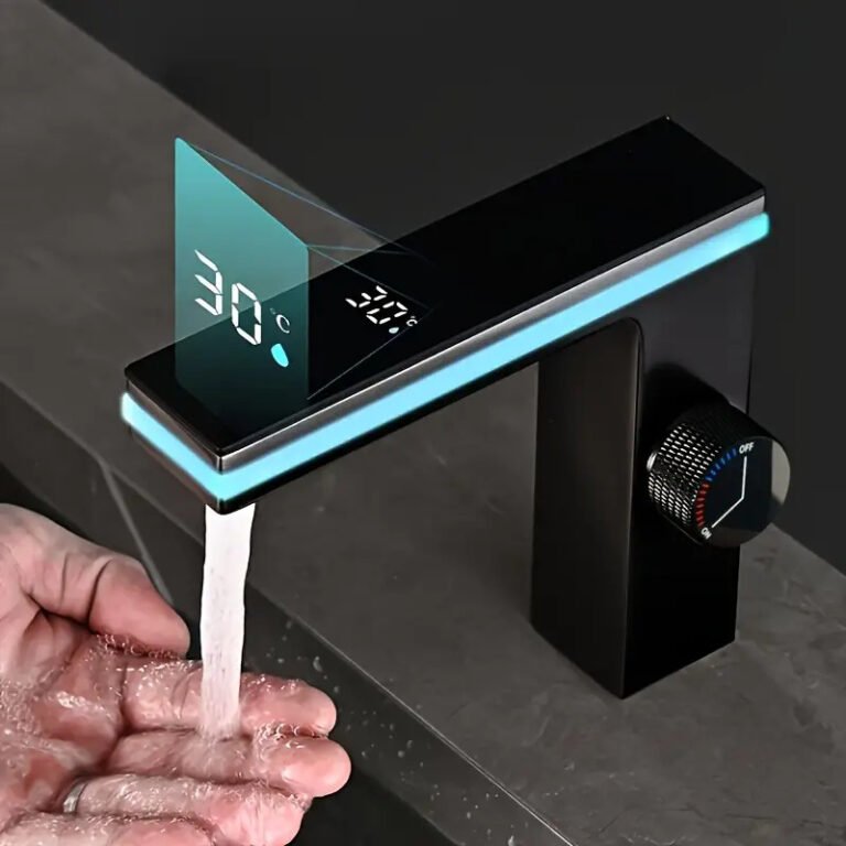 Modern Bathroom Sink with Digital Display