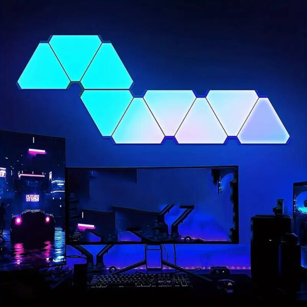 Modern RGB LED Triangle Wall Lamp