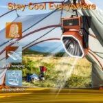 Oscillating Fan with Rotation Hanging Hook for Tents