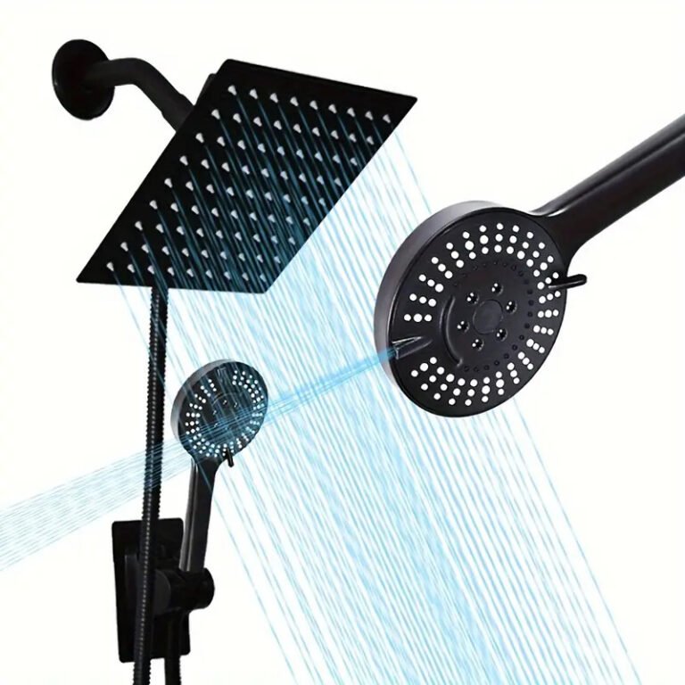 Pressure Square Rain Shower Head Set