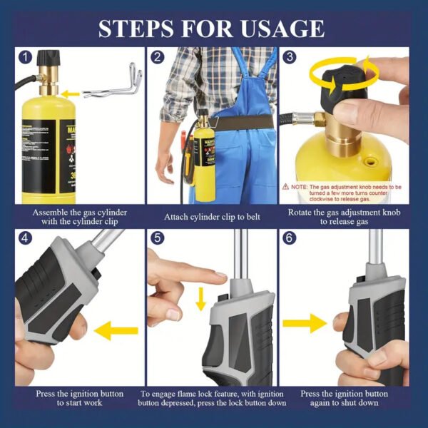 Propane Torch Kit with Cylinder Clamp