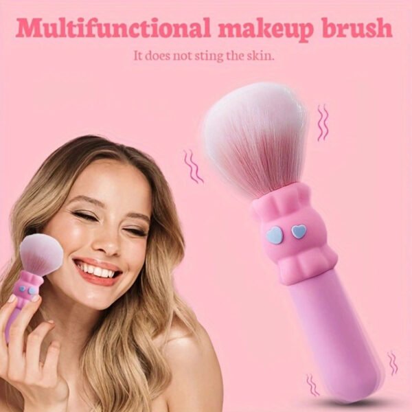 Rechargeable Makeup Brush with Soft Pink Bristles